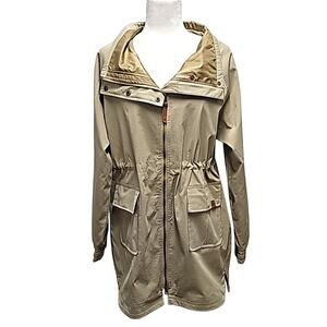 LIV Outdoor Women Taupe Cinch Waist 2 Pocket Wind&Water Resistant Jacket Size L